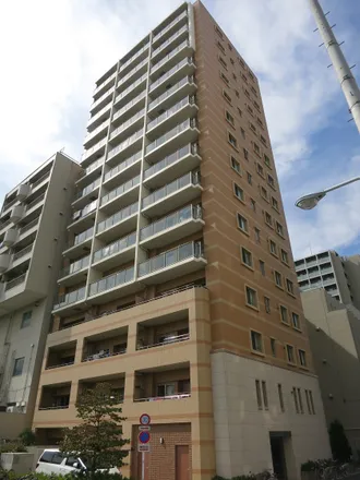 Rent this 3 bed apartment on Ecology Asakusabashi Residence in 2-19-12 Sumida River Terrace, Komagata 2-chome