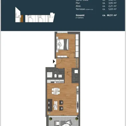 Rent this 2 bed apartment on In der Au 40 in 60489 Frankfurt, Germany