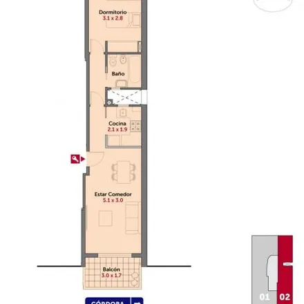 Buy this 1 bed apartment on Escuela 625 Carlos Guido y Spano in Córdoba 2635, Nuestra Señora de Lourdes