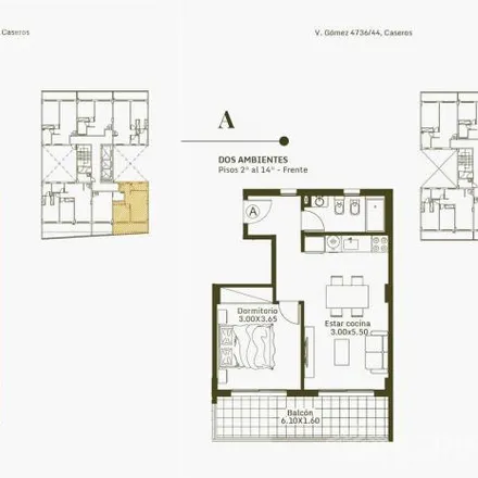 Buy this 1 bed apartment on UNTREF - Sede Caseros II in 602 - Valentín Gómez 4752, Villa Alianza