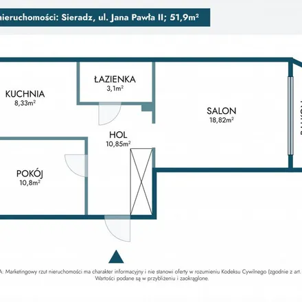 Image 2 - Jana Pawła II 90, 98-200 Sieradz, Poland - Apartment for rent