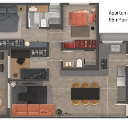 Buy this 3 bed apartment on Rua Vereador Washington Mansur 27 in Ahú, Curitiba - PR