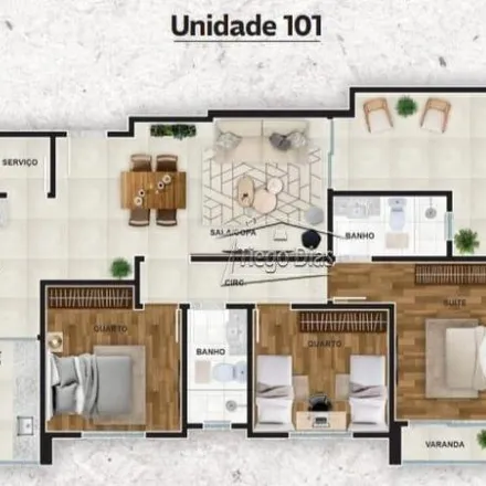 Buy this 3 bed apartment on Rua Rio Doce in Riacho das Pedras, Contagem - MG