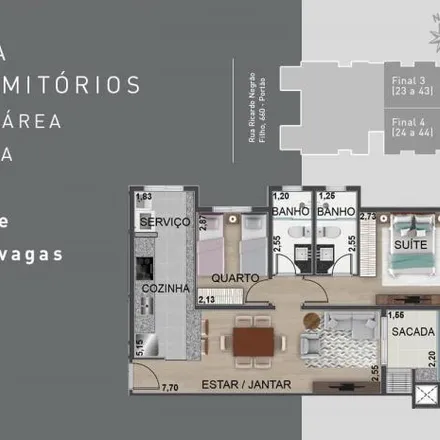 Buy this 1 bed apartment on Rua Ricardo Negrão Filho 623 in Portão, Curitiba - PR