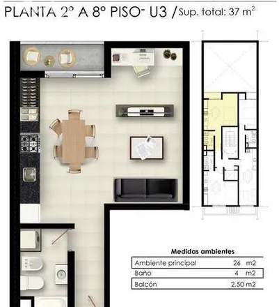 Buy this studio apartment on Santa Fe 3322 in Luis Agote, Rosario