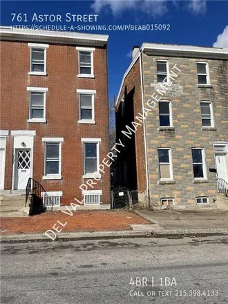 Rent this 4 bed townhouse on 789 Astor Street in Norristown, PA 19401