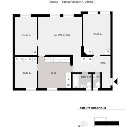 Rent this 1 bed apartment on Norgårdsgatan in 553 37 Jönköping, Sweden