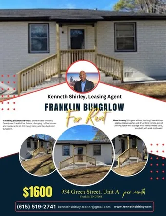 Rent this 2 bed house on 946 Green Street in Idlewood, Franklin