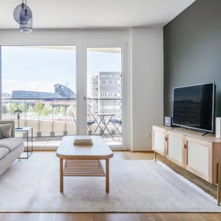 Rent this 2 bed apartment on Multifunktionsgebäude MGC West in Schöpsstraße 2-6, 1030 Vienna
