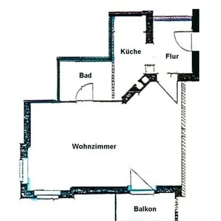 Rent this 1 bed apartment on Große Brunnenstraße 58 in 06114 Halle (Saale), Germany