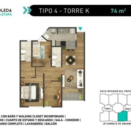 Buy this 2 bed apartment on Jirón Combate de Angamos in Santiago de Surco, Lima Metropolitan Area 15049