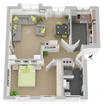 Rent this 1 bed apartment on Friedrich-Voigtländer-Straße 16 in 38104 Brunswick, Germany