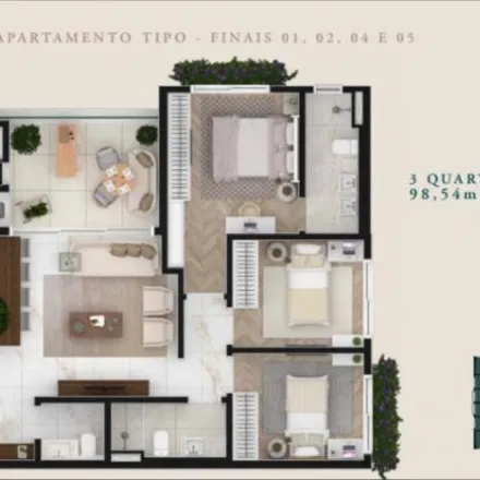 Buy this 3 bed apartment on Rua Maria Clara 127 in Alto da Glória, Curitiba - PR