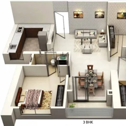 Buy this 3 bed apartment on Nityananad Bar & Restaurant in Mahatma Gandhi Road, Kandivali West