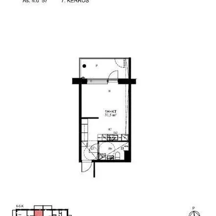 Rent this 1 bed apartment on Kaasukellonaukio 6 in 20810 Turku, Finland