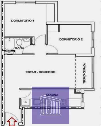 Rent this 2 bed apartment on Avenida Santos Dumont 52 in 753 0215 Recoleta, Chile