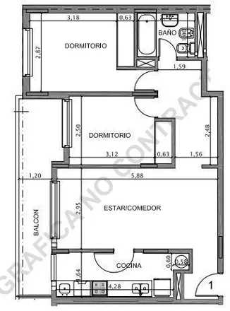 Buy this 2 bed apartment on Pasco 221 in República de la Sexta, Rosario