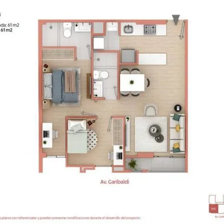 Buy this 2 bed apartment on Institución educativa inicial San Antonio De Padua in Jirón Huáscar 2145, Jesús María