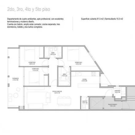 Buy this 3 bed apartment on Lugones 1429 in Villa Ortúzar, C1431 FBB Buenos Aires