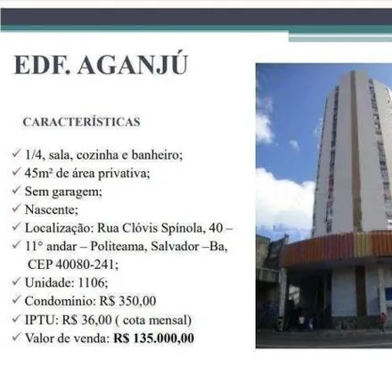 Buy this 1 bed apartment on Orixás Center in Rua Clóvis Spínola 40, Centro