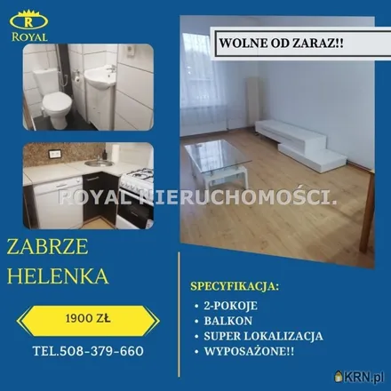 Rent this 2 bed apartment on Polskiego Czerwonego Krzyża 3 in 41-813 Zabrze, Poland