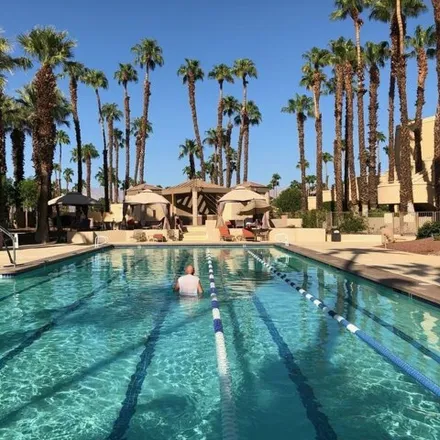 Rent this 2 bed condo on Palm Valley Country Club in Hollyhock Drive, Palm Desert