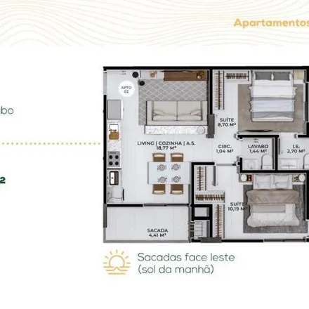 Buy this 2 bed apartment on Rua Pedro Camilo Vicente in Cordeiros, Itajaí - SC