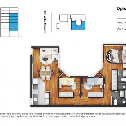 Buy this 3 bed apartment on Alejandro Deustua in Surquillo, Lima Metropolitan Area 15048