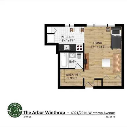 Image 6 - 6021 N Winthrop Ave, Unit 508 - Apartment for rent