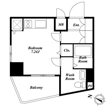 Image 2 - Hyu-ga Grand Building 東麻布, Sakurada-dori, Azabu, Minato, 106-0041, Japan - Apartment for rent