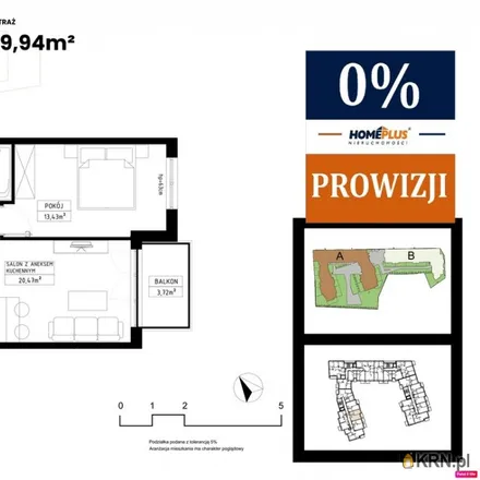 Buy this 2 bed apartment on Prymasa Stefana Wyszyńskiego in 44-100 Gliwice, Poland