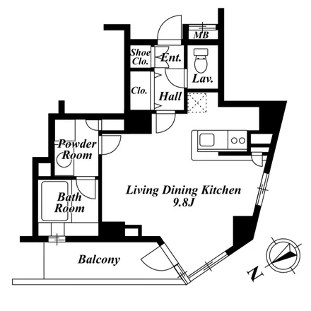 Image 2 - Central Crib Roppongi II, Roppongi-dori, Azabu, Minato, 107-6090, Japan - Apartment for rent