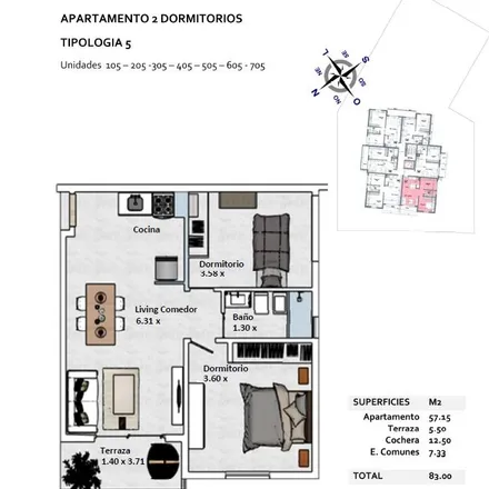 Buy this studio apartment on Rambla Doctor Claudio Williman in 20005 Pinares - Las Delicias, Uruguay