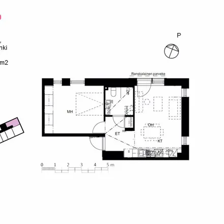 Rent this 2 bed apartment on Höyrykatu 8 in 00520 Helsinki, Finland