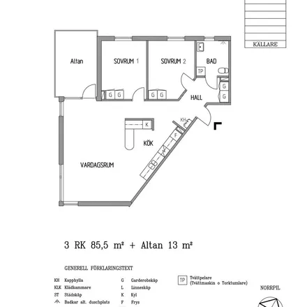 Rent this 3 bed apartment on Norra Fiskargatan 8 in 803 10 Gävle, Sweden