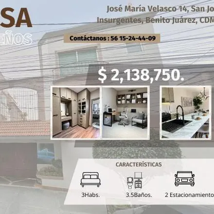 Buy this 3 bed house on El pinguino (Carnitas) in Calle José María Velasco, Benito Juárez