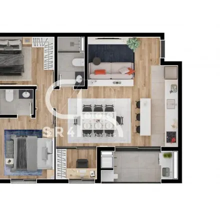 Buy this 3 bed apartment on Rua Guilherme Ihlenfeldt 401 in Bacacheri, Curitiba - PR
