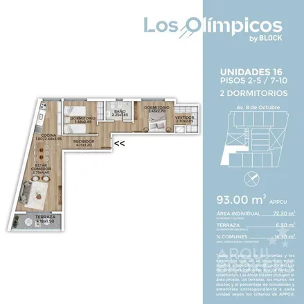 Buy this 3 bed apartment on Avenida 8 de Octubre 3180 in 3184, 11820 Montevideo