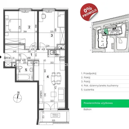 Buy this 3 bed apartment on Spółdzielnia Mieszkaniowa Kurdwanów Nowy in Wincentego Witosa 30, 30-619 Krakow