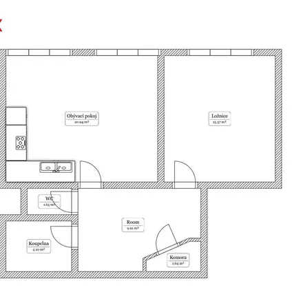 Rent this 2 bed apartment on Parkoviště OC Modřany in Sofijské náměstí, 143 00 Prague