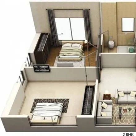 Buy this 2 bed apartment on Nityananad Bar & Restaurant in Mahatma Gandhi Road, Kandivali West