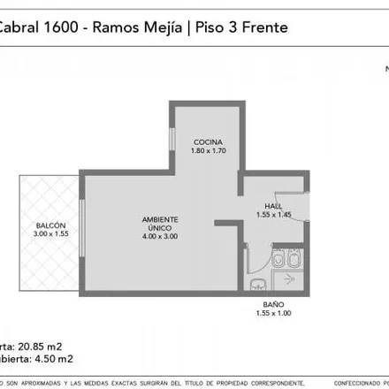 Buy this studio apartment on Sargento Cabral 1639 in Lomas del Millón, B1752 CXU Ramos Mejía