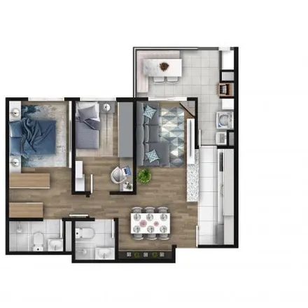 Buy this 2 bed apartment on Rua 29 de Junho 207 in Bacacheri, Curitiba - PR