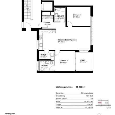 Rent this 4 bed apartment on Zentralstrasse 29 in 8212 Neuhausen am Rheinfall, Switzerland
