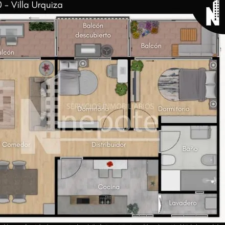 Buy this 2 bed apartment on Miller 2566 in Villa Urquiza, 1431 Buenos Aires