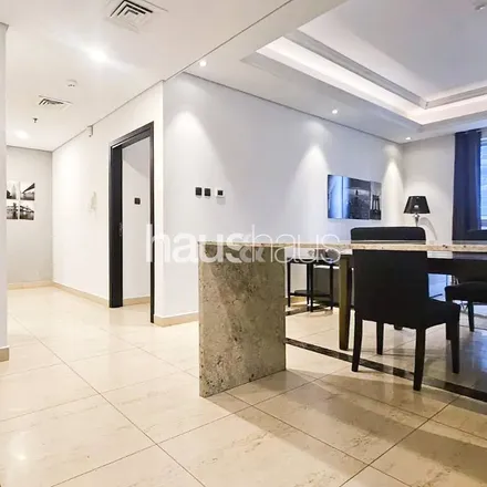 Rent this 1 bed apartment on Dunya Tower in 1/2 Al Ohood Street, Downtown Dubai