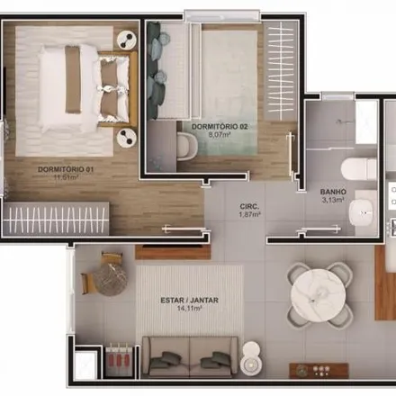 Buy this 2 bed apartment on Rua Monteiro Lobato in Centro, Estância Velha - RS