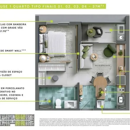 Buy this 1 bed apartment on Bahamas Center in Avenida Jequitibá 685, Águas Claras - Federal District