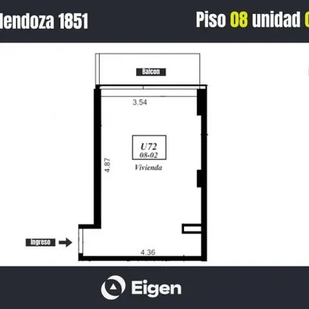 Buy this studio apartment on Mendoza 1857 in Rosario Centro, Rosario