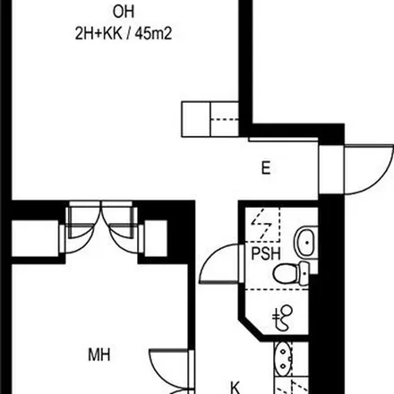 Rent this 2 bed apartment on Rautpohjankatu 15 in 40700 Jyväskylä, Finland